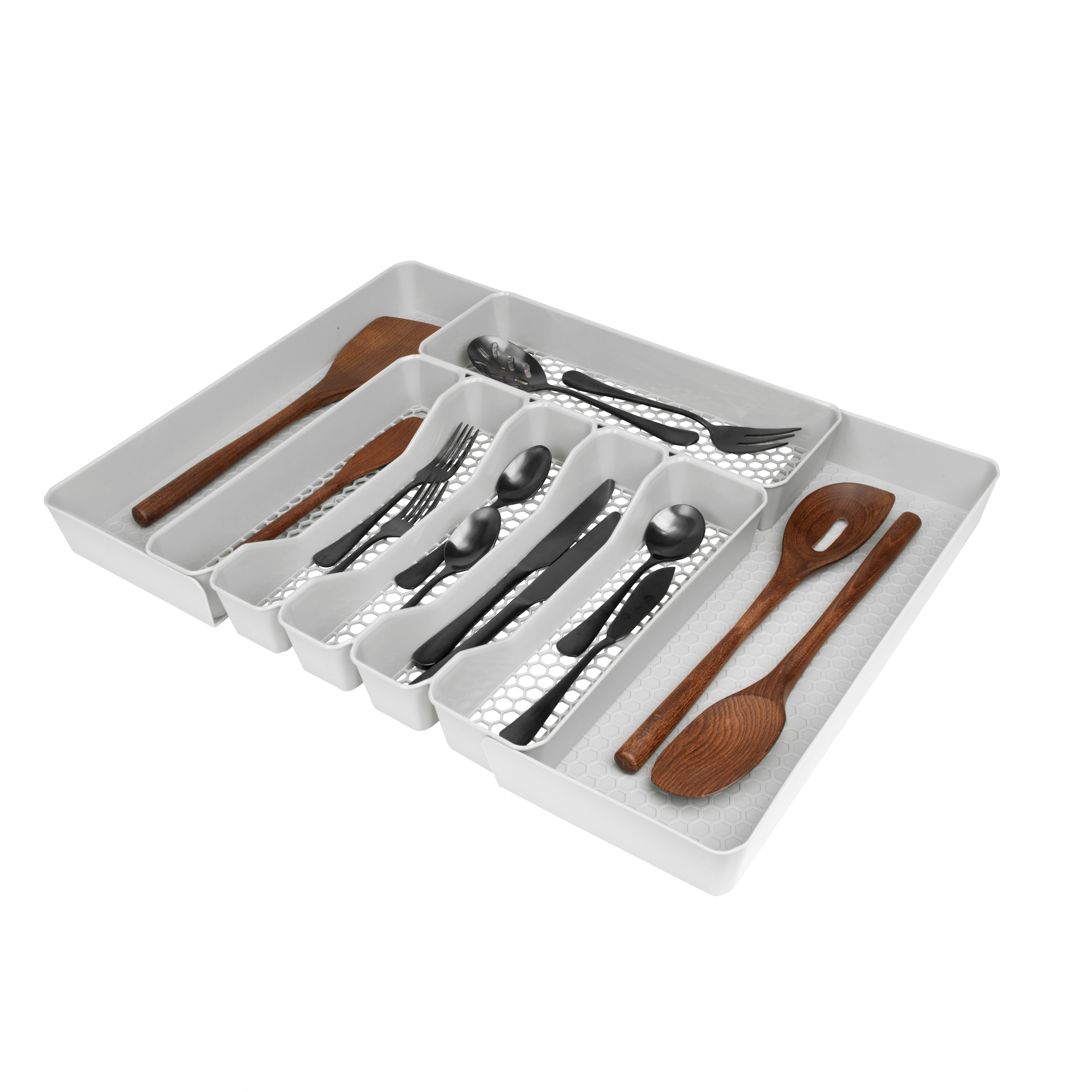 Suzanna 2.44 H x 15.94 W x 12.8 D Adjustable Flatware & Kitchen Utensils Drawer Organizer Rebrilliant