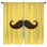 Rideau de fenêtre brun avec moustache frisée et obscurcissant - 2 panneaux