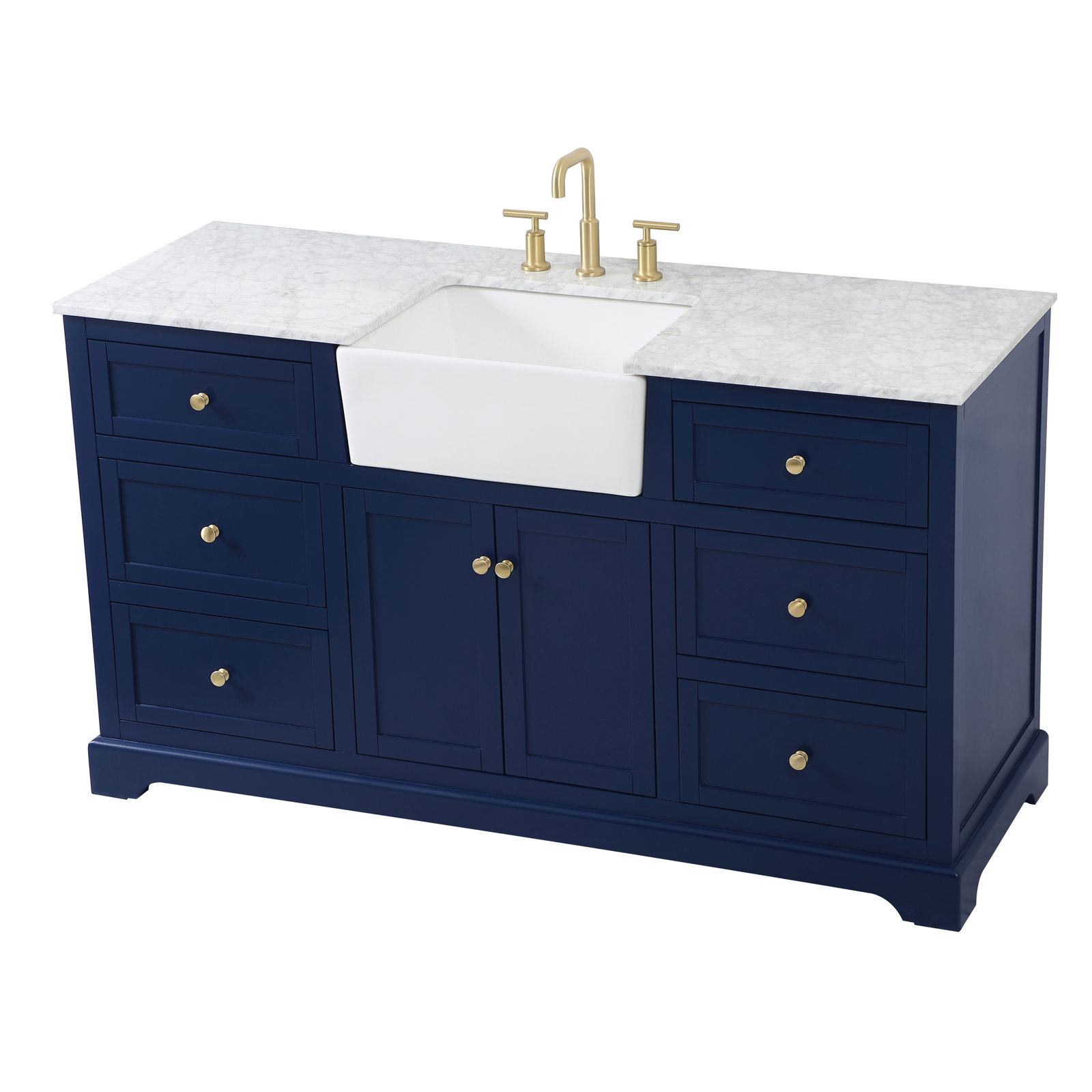 Pardue 60'' Single Bathroom Vanity, Blue