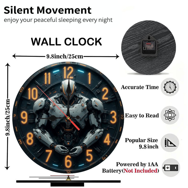 Horloge robot futuriste