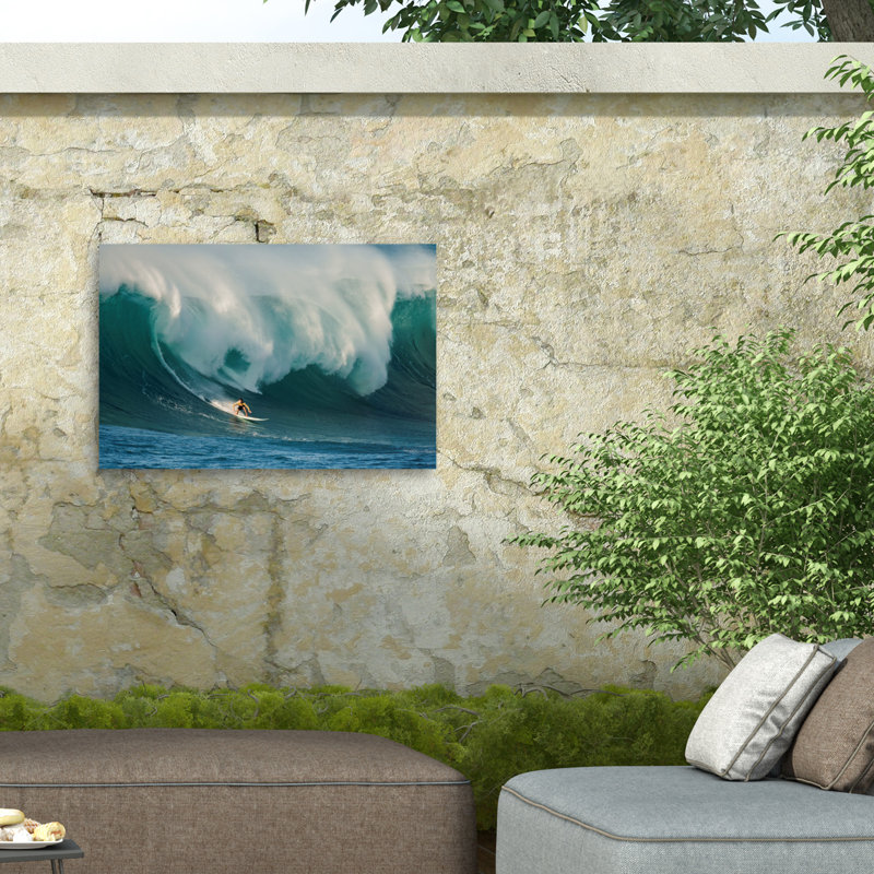 «Riding A Crashing Wave On Canvas» par David H Yang, reproduction, H 22 po x l 32 po