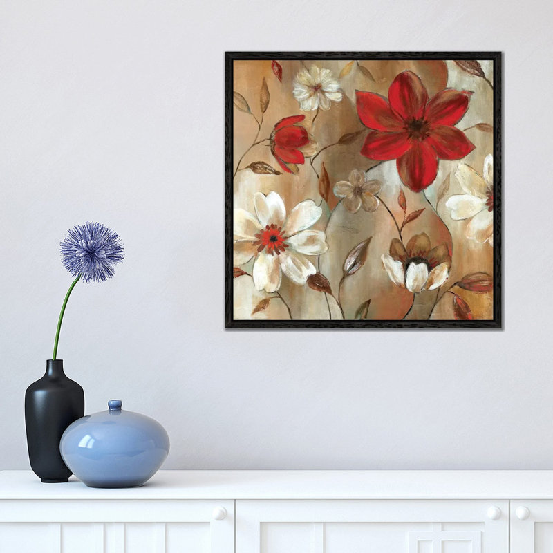 Ready For Red II by Carol Robinson - Painting on Canvas, Black Framed, 45.72 cm H x 45.72 cm W