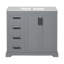 Meuble-lavabo moderne 36 po avec lavabo en céramique, porte à fermeture douce, tablette réglable et 3 tiroirs-121708163