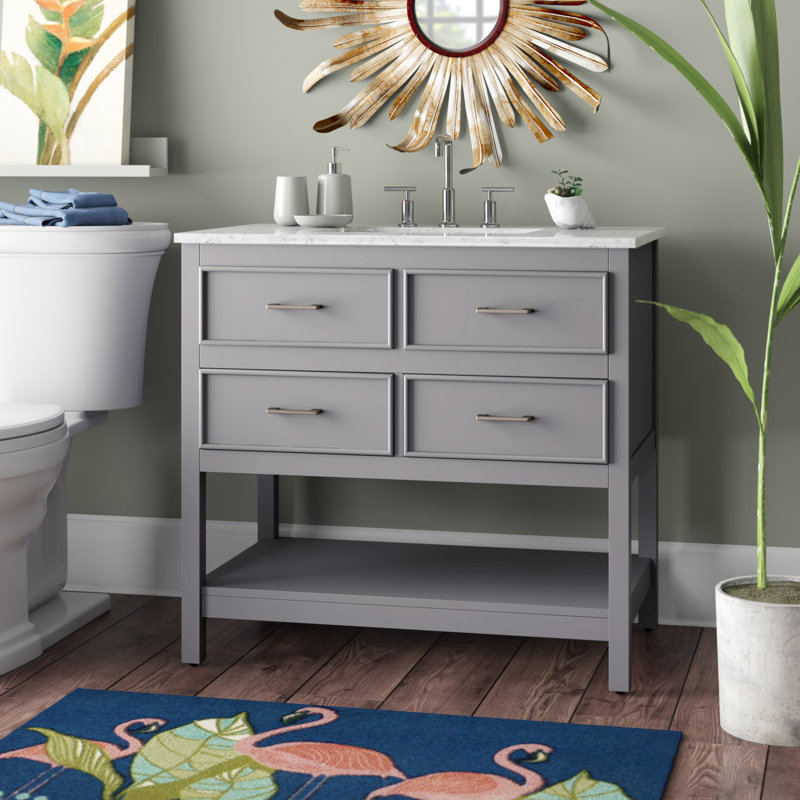 Ensemble de meuble-lavabo simple 36 po Sinclaire, Gris