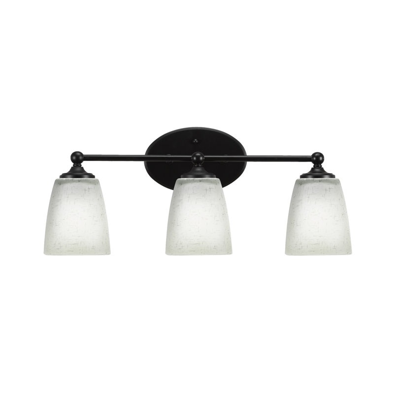 Barre lumineuse pour salle de bain Aitkens, Noir mat, 3