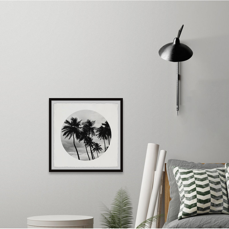 « black palm arbre »-reproduction de photo encadrée sur papier, H 24 po x l 24 po x P 1,5 po