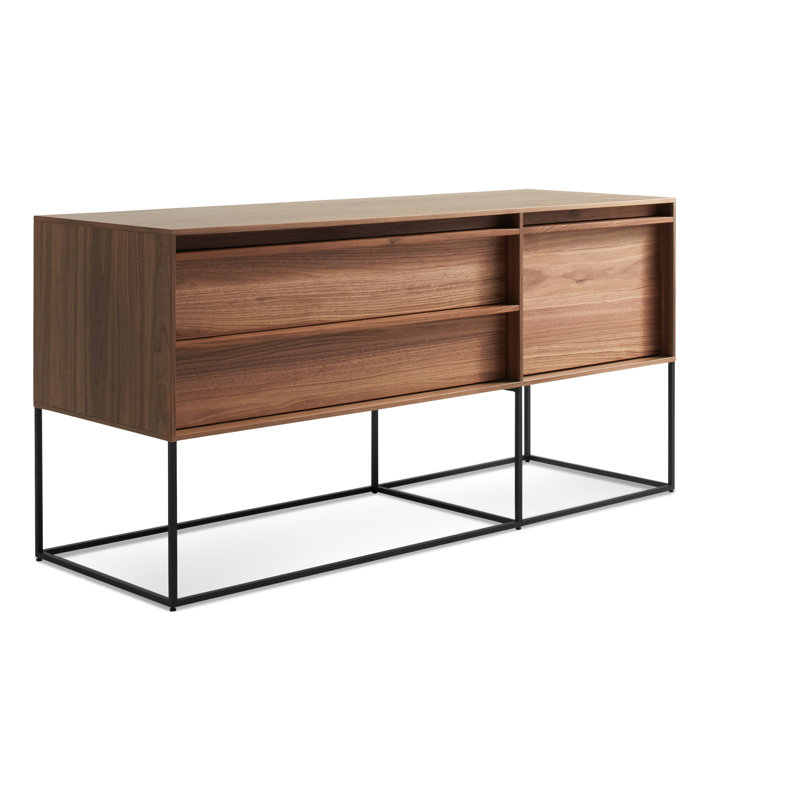 Rule 58'' W Console Table, Walnut