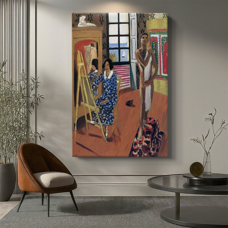 Les trois heures assises - Toile tendue avec châssis par Henri Matisse, 40 po x 60 po