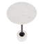 Melani 13 in. W Round Marble and Iron Side Table