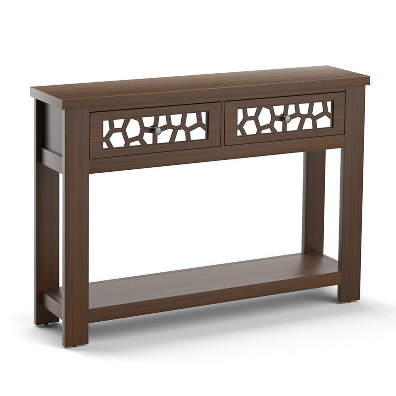 Dubreuze 46.5'' Console Table, Rustic Brown