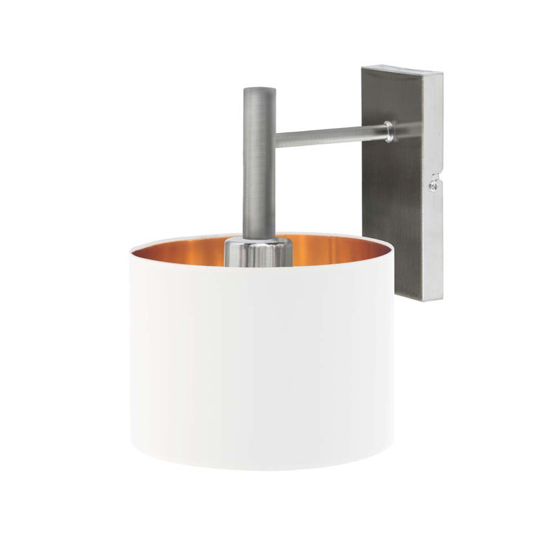 Kraig Steel Armed Sconce, White, Grey