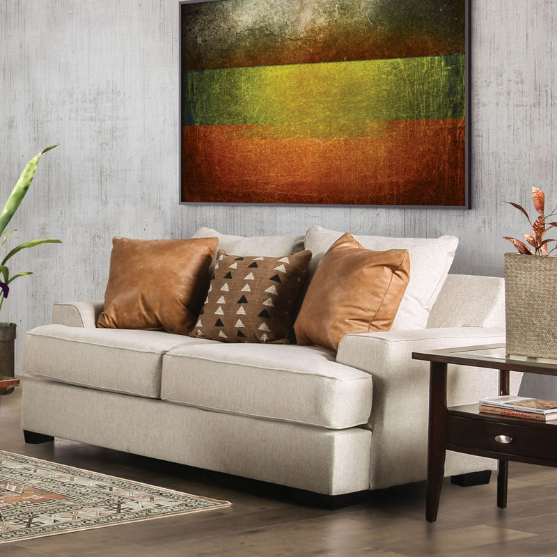 Anayi 75'' Flared Arm Loveseat, Sand 100% Polyester
