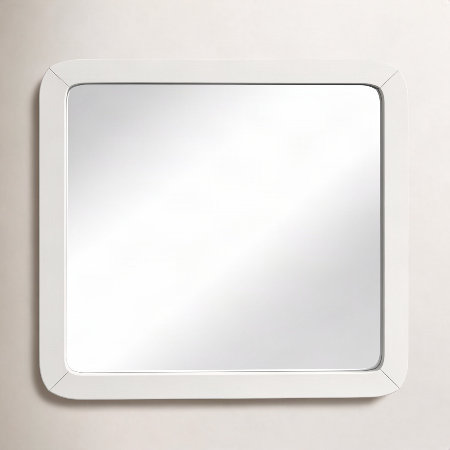Wrightia 40" Mahogany Accent Mirror, Chalk White