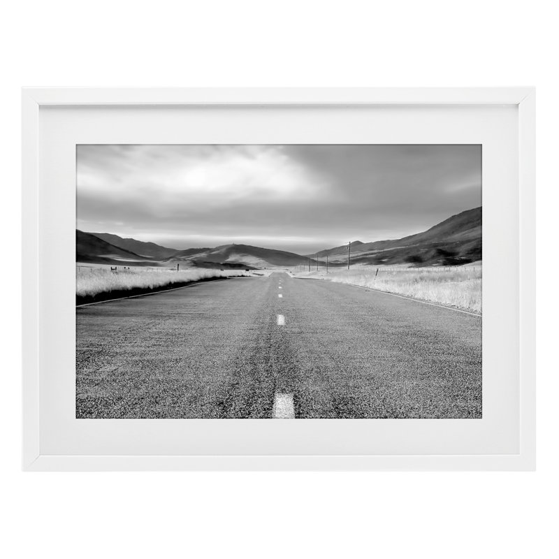 «Open Road Through Rolling Hills», reproduction d'art sous verre, conception de Steve Toole, 17" H x 23" W