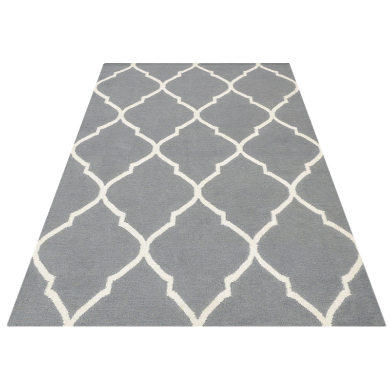 Caroline Geometric Wool Hand Woven Area Rug, Rectangle 120 x 180cm