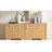 Royalwood Modern 32''W 3-Drawer Solid Wood Nightstand with Charging Station and Metal Knobs-218848113