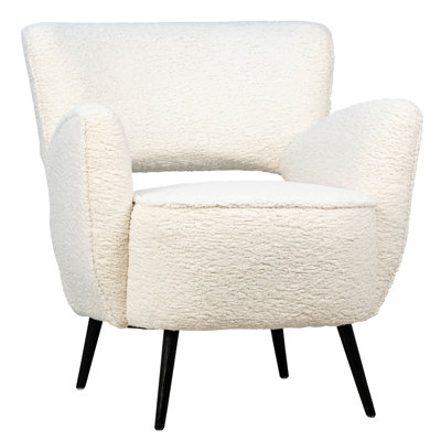 Carolyne White Faux Sheepskin Upholstered Occasional Arm Chair -  Corrigan StudioÂ®, 6A82F7D84AB541C087A75AD2913E4157