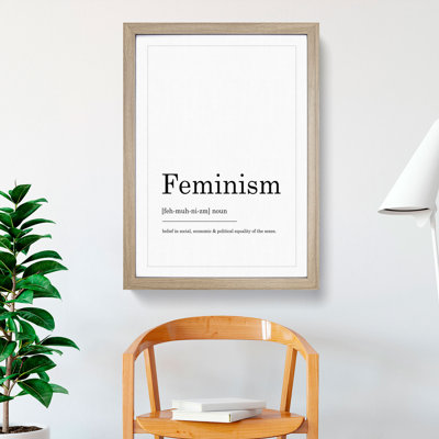 Definition of Feminism - Picture Frame Typography