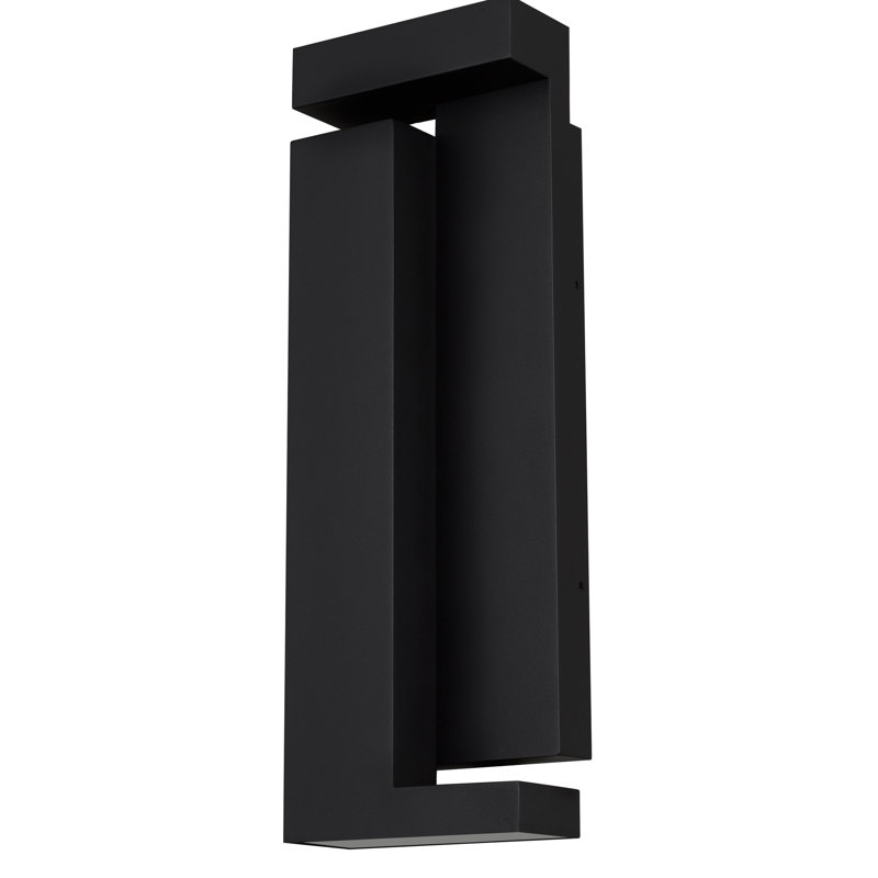 Applique murale 18 pouces à DEL en acier noir avec 3 couleurs de température sélectionnables 3000k / 4000k 5000k, à intensité variable, 850 lumens haute performance avec 30w, diffuseur en verre sérigraphié, installation facile