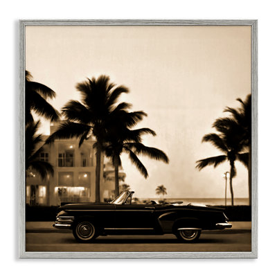 «Classic Car & Palms», art giclée par Noah Bay