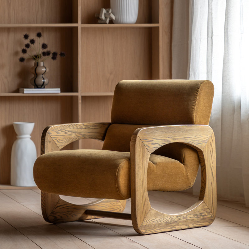 Upholstered Accent Chair, Natural