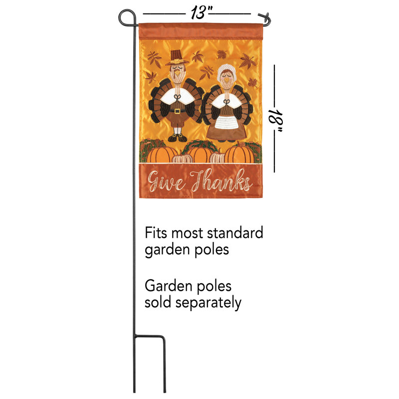 Drapeau de jardin en polyester 18 x 13 po Davaelyn