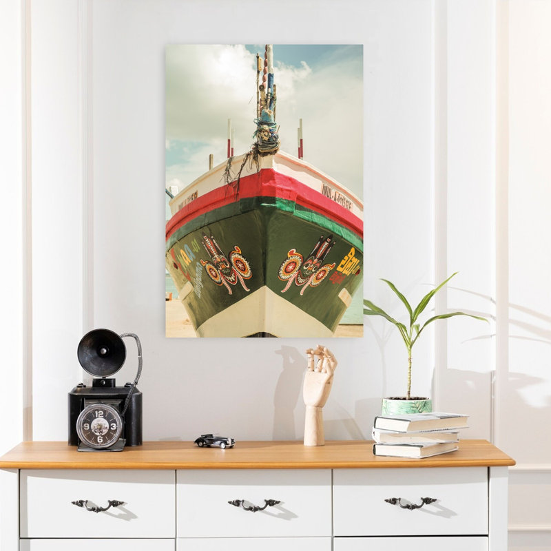 Art contemporain, art côtier traditionnel, coloré et vibrant, H 24 po x l 16 po