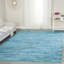Tapis turquoise en coton tissé à plat à la main Nerys-28863588