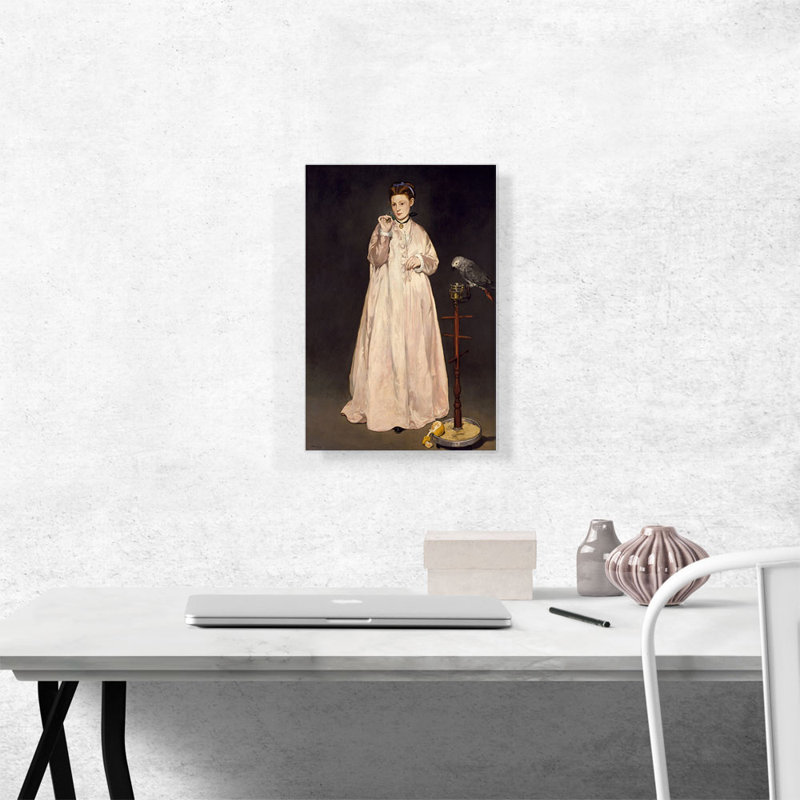«Young Lady 1866» par Edward Manet, reproduction d'art sur toile tendue, H 18 po x l 12 po x 1,5 po