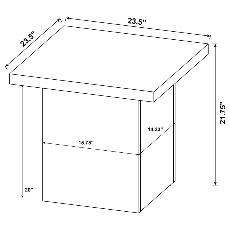 Square 2-piece Coffee Table Set