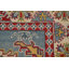Tapis bleu clair à motif géométrique Kazak
