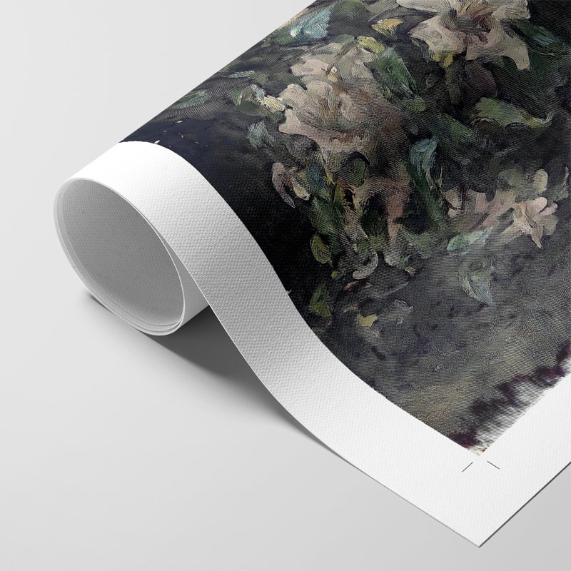 Imprimé floral rétro - impression sur toile seulement - non encadrée, H 60 po x l 40 po