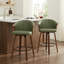 Tabouret de comptoir pivotant rembourré avec structure en bois Devault-1459819480