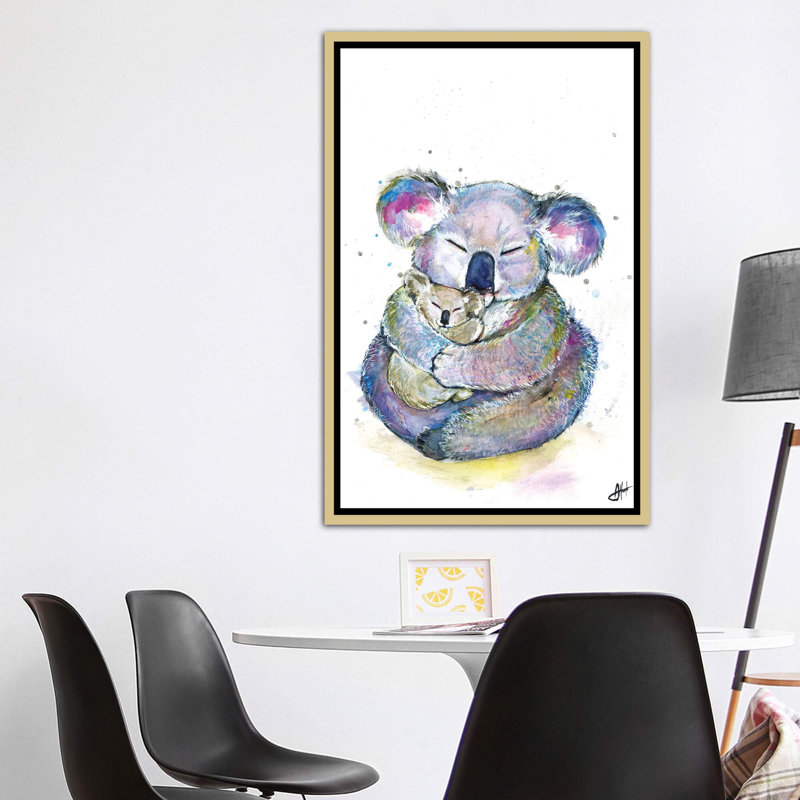 Décoration murale Kuddly Koalas, pour enfants, H 60 po x l 40po x P 1,5 po, Toile encadrée d'or