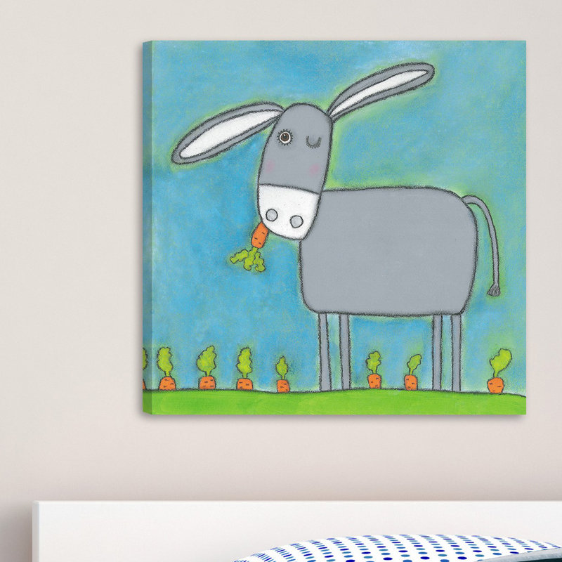 "Winge Donkey", reproduction sur toile tendue, H 24 po x l 24 po x P 1,5 po