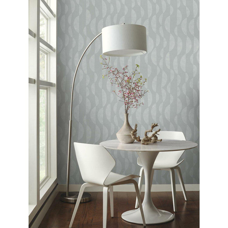 Rouleau de papier peint adhésif Seychelles Wave L 18 pi x l 20,5 po