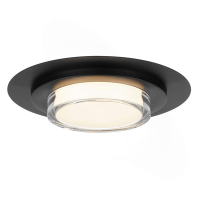 16" Square Chrome Integrated LED Flush Mount