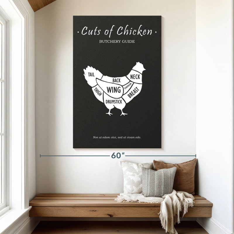 Yarlin Butchery Chicken, 51" H x 34" W