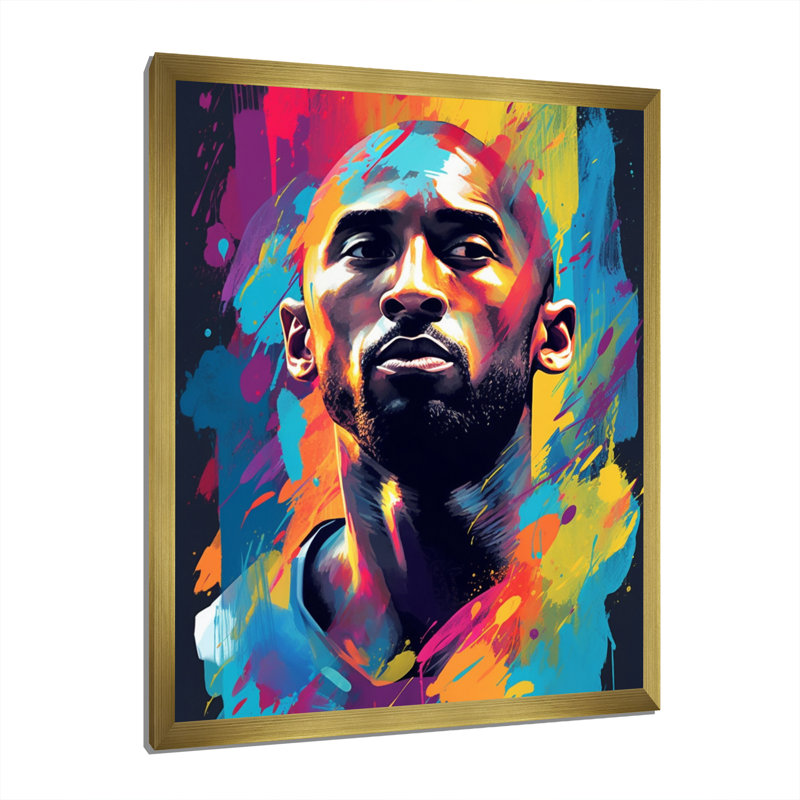 «Kobe Memory II», reproduction sur toile, H 32 po x l 24 po x P 1 po, Encadrement doré
