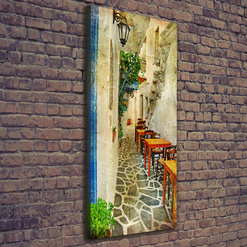Greek Taverns - Wrapped Canvas Print