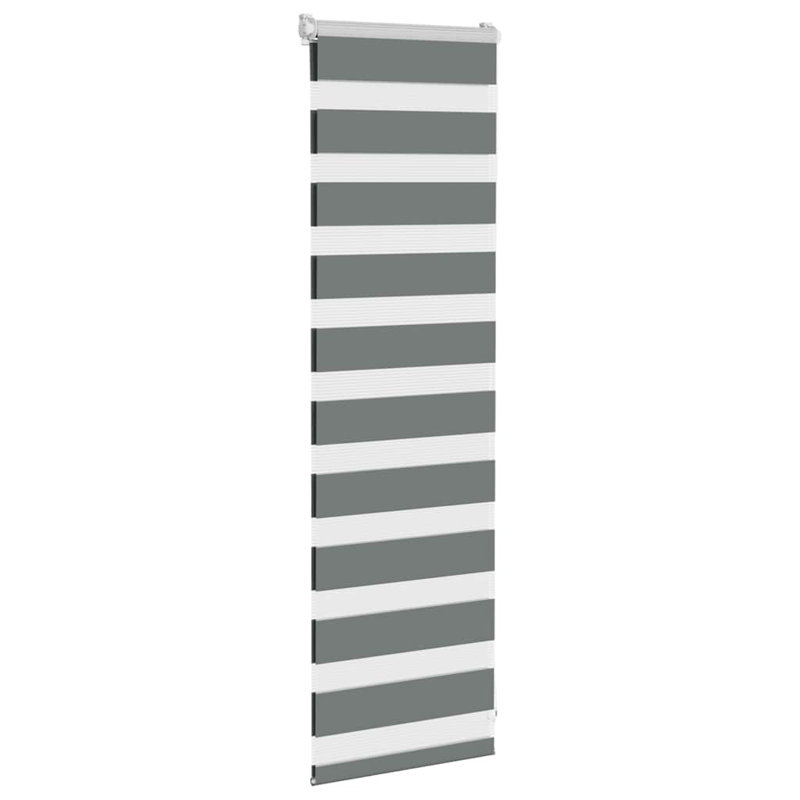 George Oliver Zebra Blind Polyester, 40cmW x 100cmL, Dark Grey