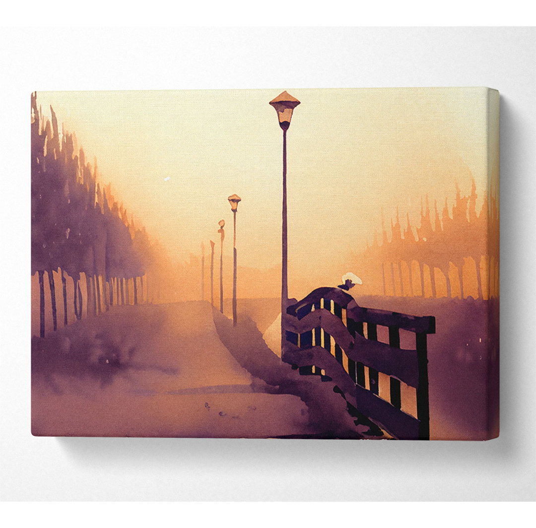 Nebliger Herbsttag - Kunstdrucke auf Leinwand - Wrapped Canvas