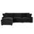 Modern Black Sectionals With Storage, Durable Polyester L-shaped Sofa