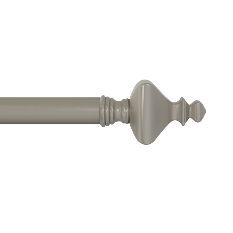 Tringle à rideaux réglable 48 à 84 po Bowmin, Gris, H 2 po x l 120 po x P 2 po