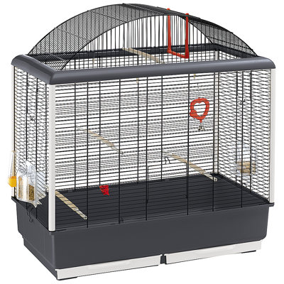 78 cm Iron and Plastic Top Table Top Bird Cage with Wheels with Stand with Perch with Tray