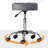 Swivel Upholstered Adjustable Height Counter Stool with Metal Frame-1356775959