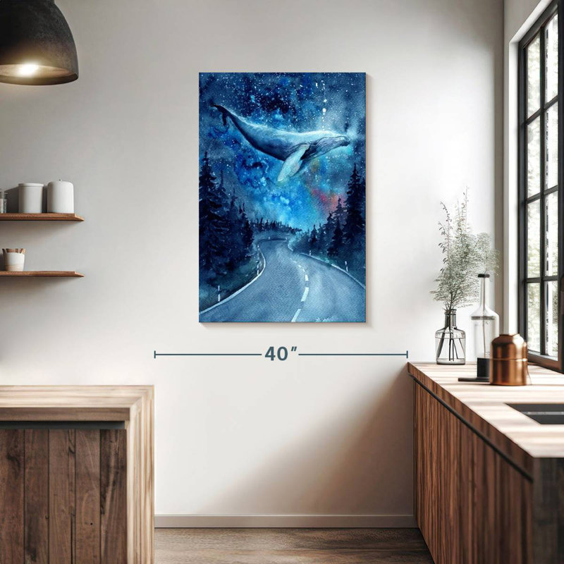 Kelan Night Flying Whale, 39" H x 26" W