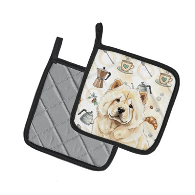 Paire de porte-casseroles Cream Chow Chow