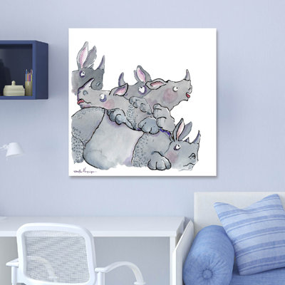 Studio Series - Crash of Rhinos - Toile tendue avec châssis - Collection Handler