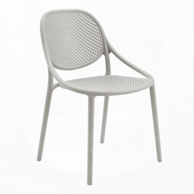 Chaise d'extérieur, fauteuil de salle à manger empilable, chaises de patio, ensemble de 4